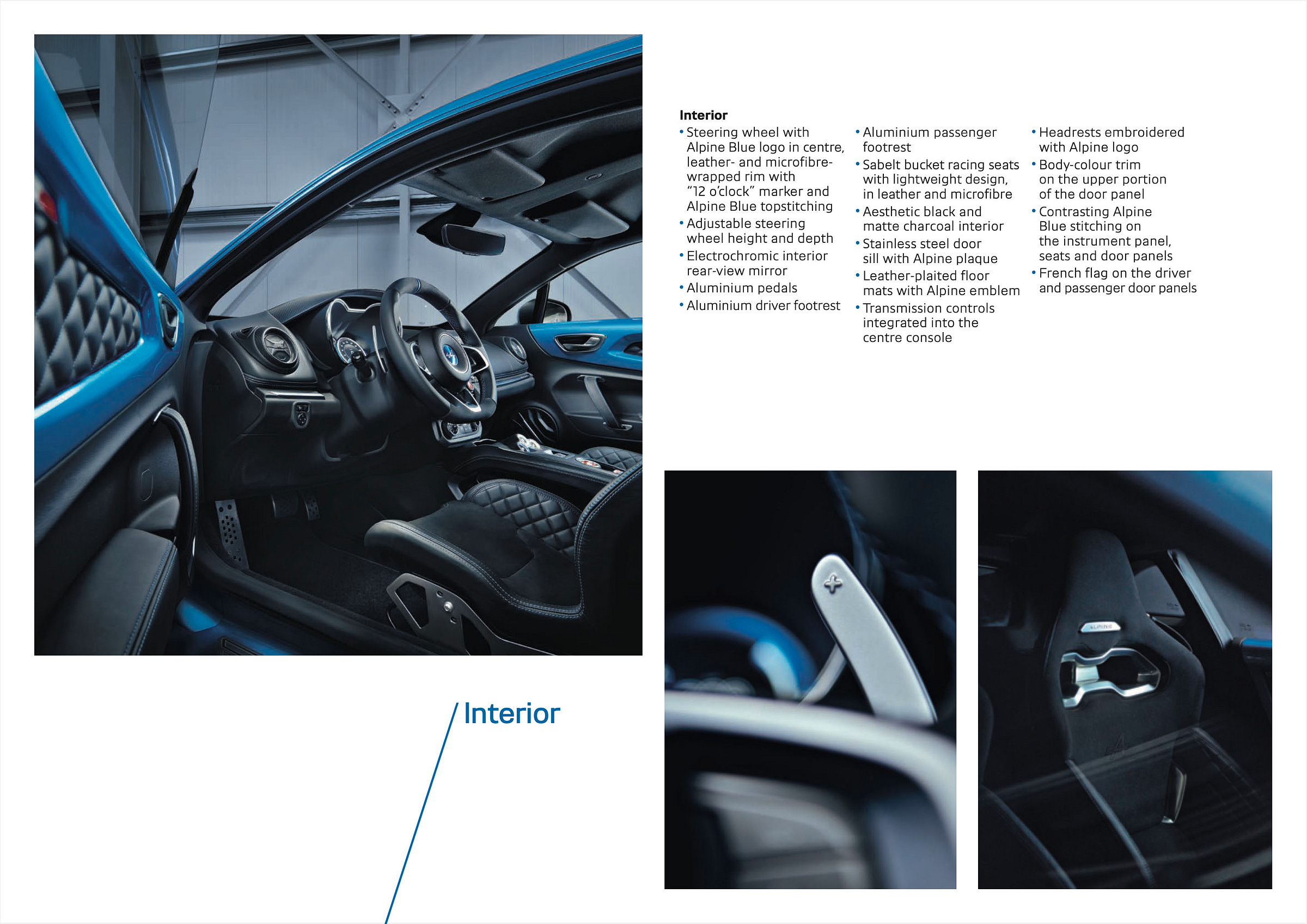 Alpine A110 Premiere edition 2017 brochure interior