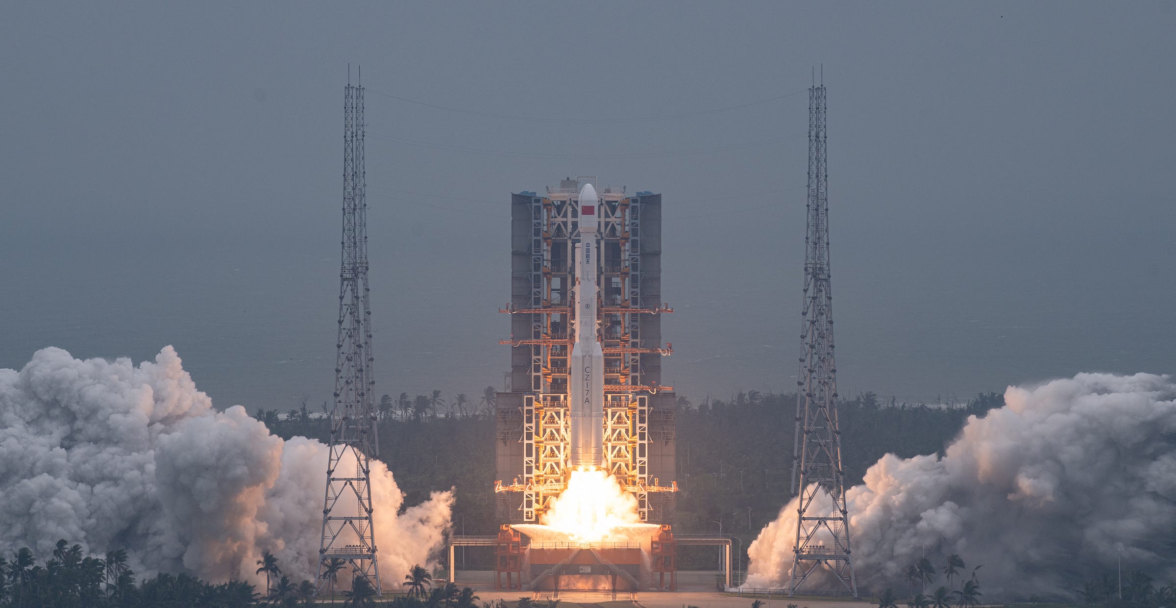 The Long March 7A Y13 vehicle blasting off from the Wenchang Space Launch Site on November 3rd 2025.