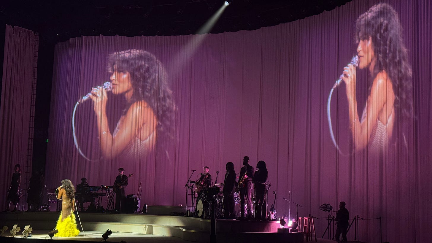 Olivia Dean live in Las Vegas at the MGM Garden, July 18, 2026. Olivia Dean live in Las Vegas at the MGM Garden, July 18, 2026.