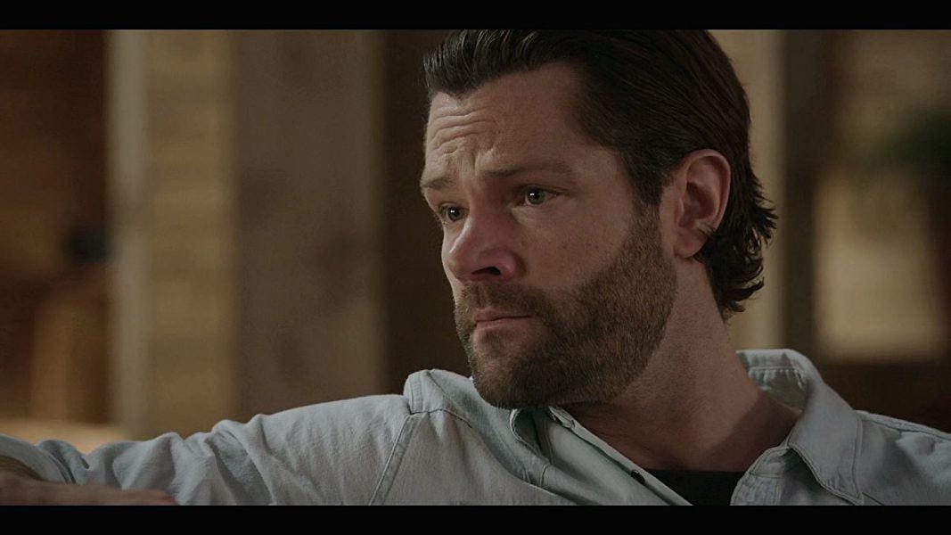 Jared Padalecki about to cry realizing he has to kiss bloated fat Julia on Walker set. Jared Padalecki about to cry realizing he has to kiss bloated fat Julia on Walker set.