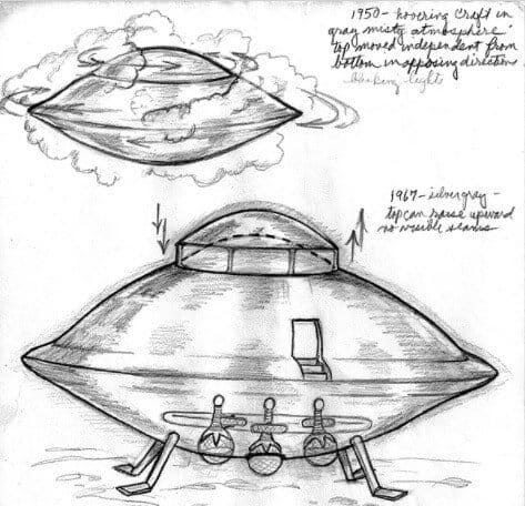 UFO sketch by Betty Andreasson 