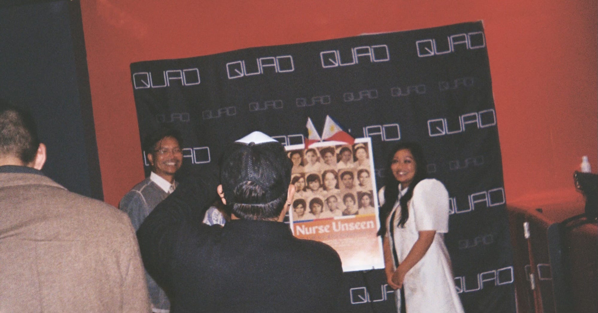 Carlo Velayo and Michele Josue with the Nurse Unseen poster