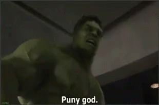 Puny God The Hulk GIF - Puny God The Hulk Loki - Discover ...