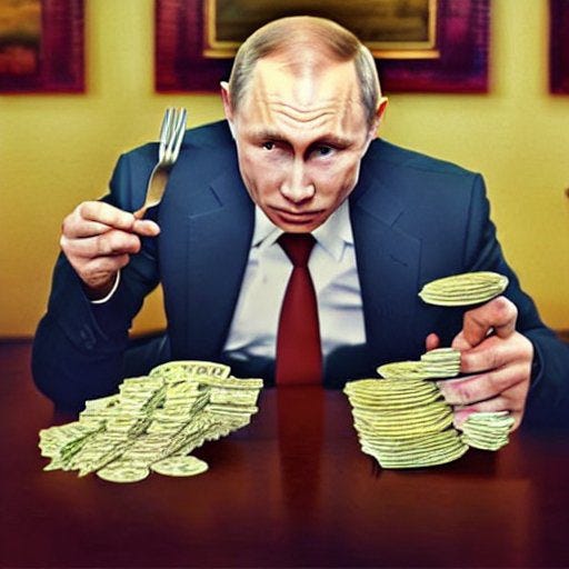 Putin eating Pancakes
