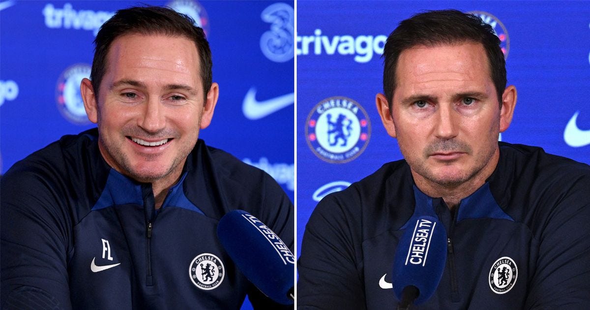 Frank Lampard pulls out his famous joke-to-serious transition an hour ...