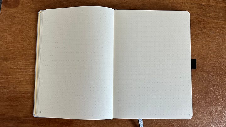 Pages pre-printed in the Dingbats A5+ Earth Collection Notebook.