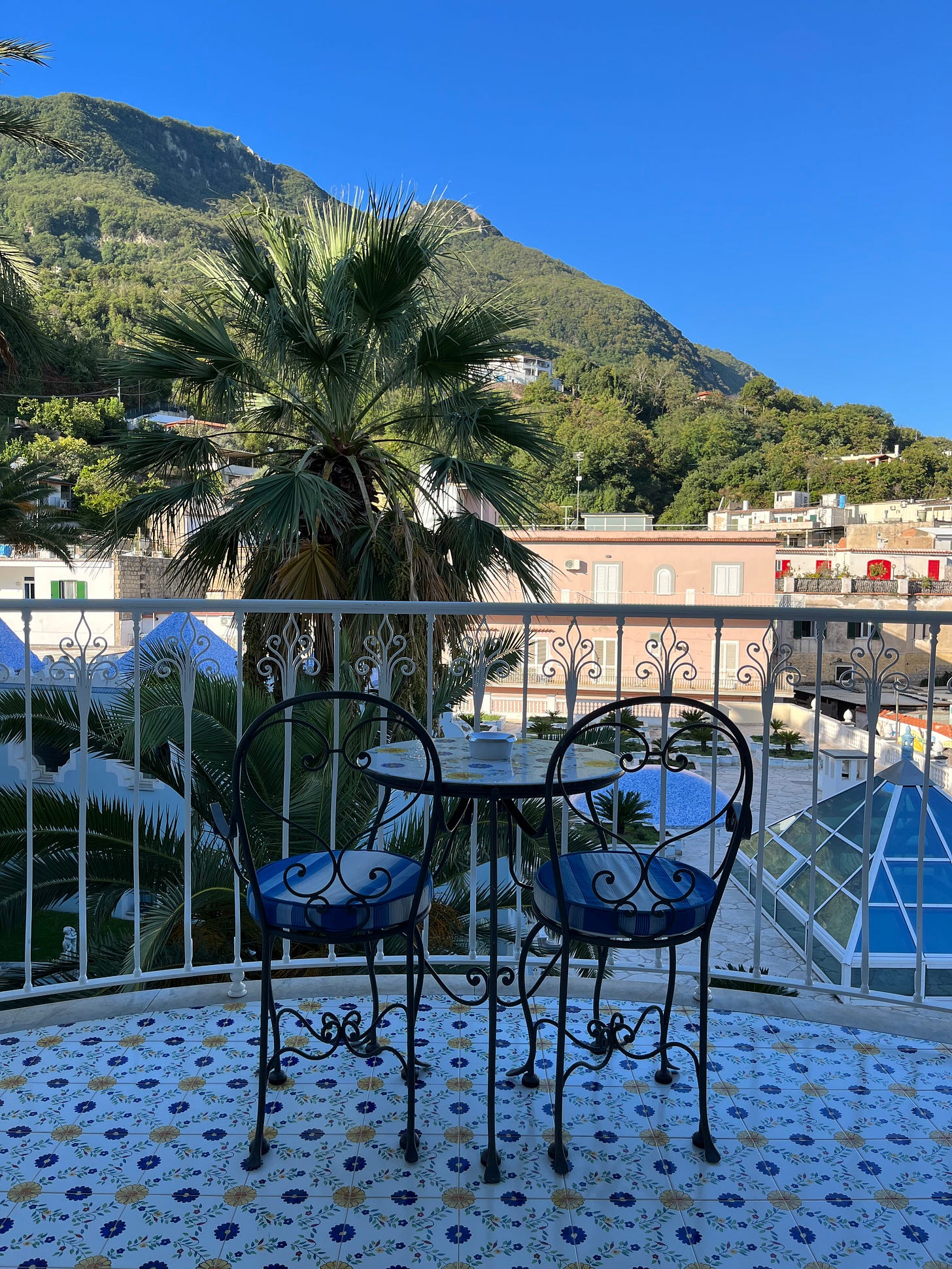 Hotel room terrace in Ischia