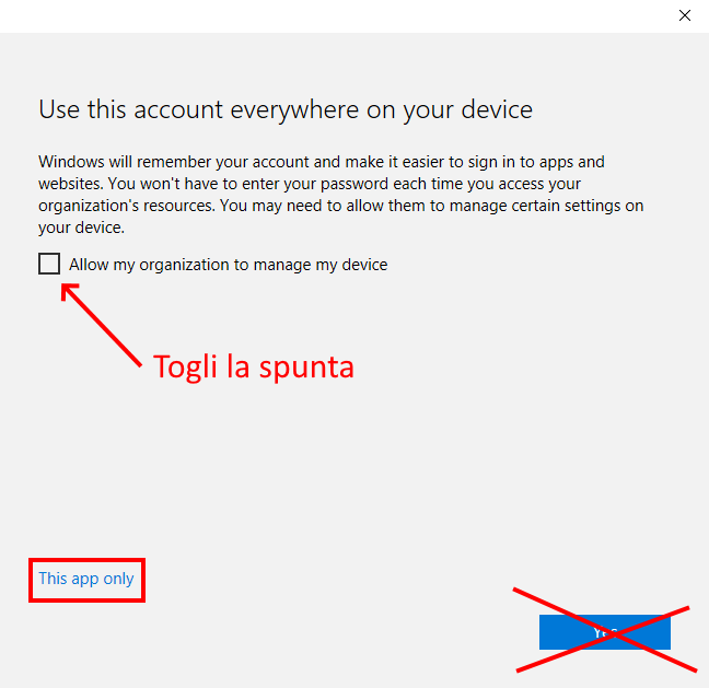 Popup di registrazione dei dispositivi in Azure AD Popup di registrazione dei dispositivi in Azure AD