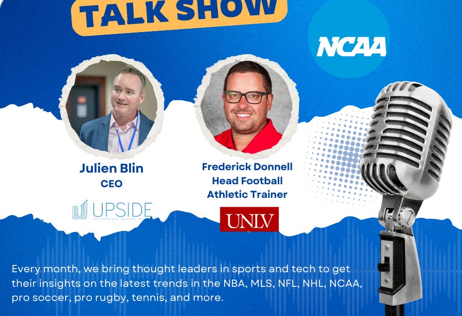 🎙️ Upside Video Chat with Frederick Donnell, Head Football Athletic Trainer, UNLV (NCAA). 