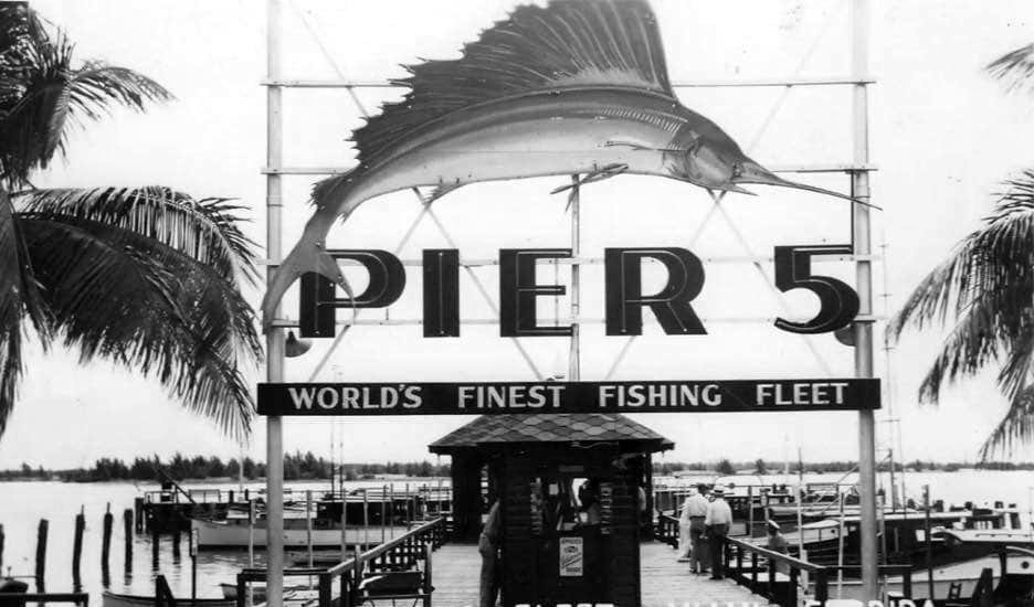 Figure 2: Sign of Pier 5 in the 1930s. Courtesy of Florida State Archives.
