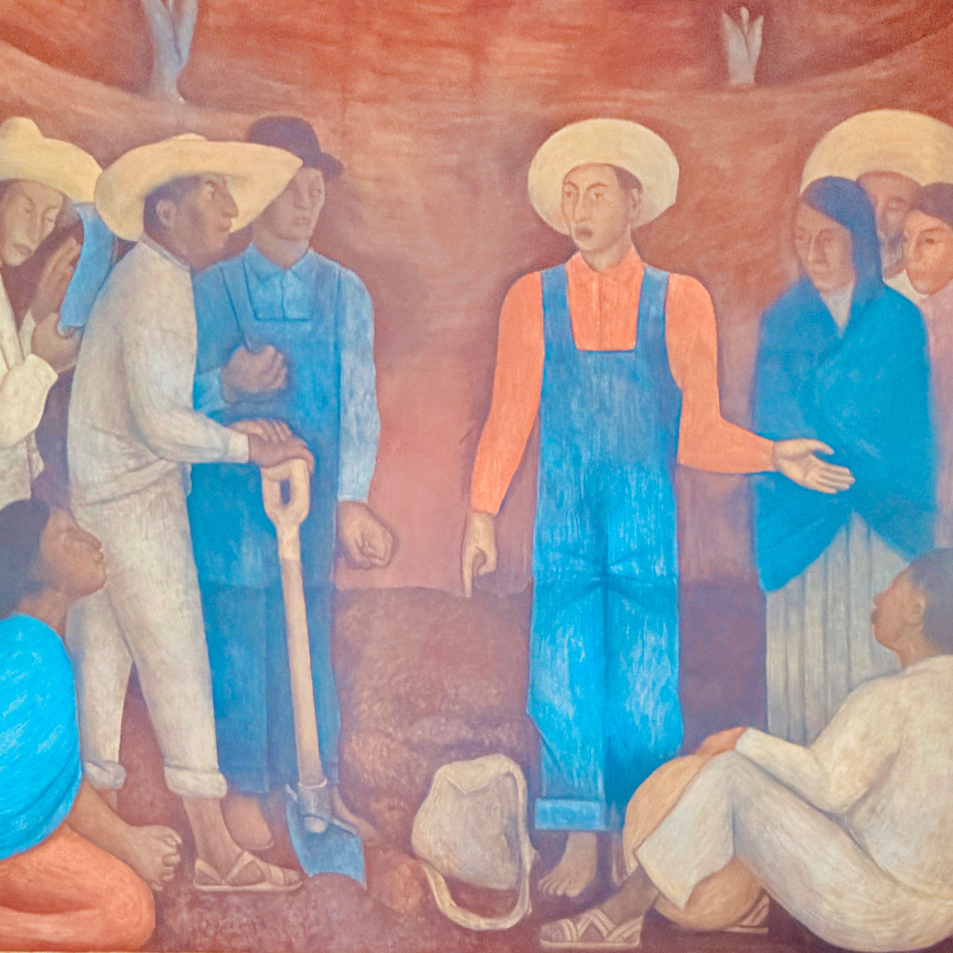 Diego Rivera Masterpiece at Agricultural College in Texcoco, Mexico