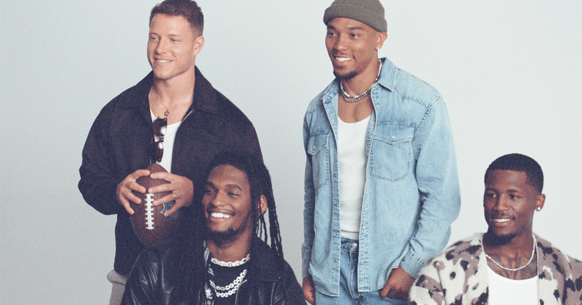 From left, Christian McCaffrey, CeeDee Lamb, Amon-Ra St. Brown, and Tee Higgins