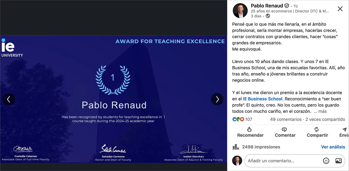 premio buen profesor Pablo Renaud