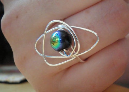 Wire and bead ring Wire and bead ring