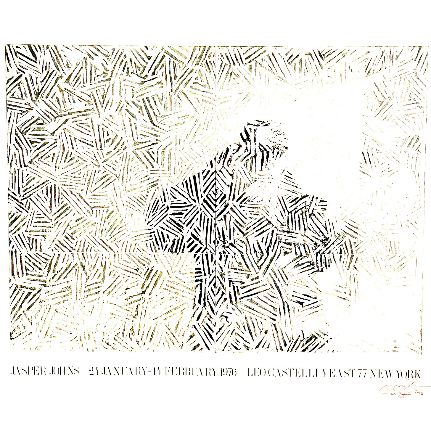 ©Sam Sunshine - My Reflection in Jasper Johns Poster - Photograph New York