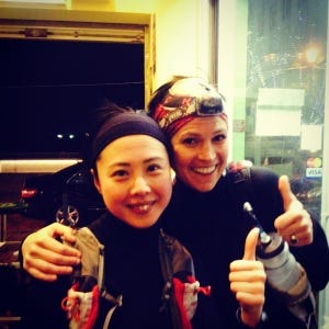 Me with the 'real' Agnes Cheng on a run a few days after the race