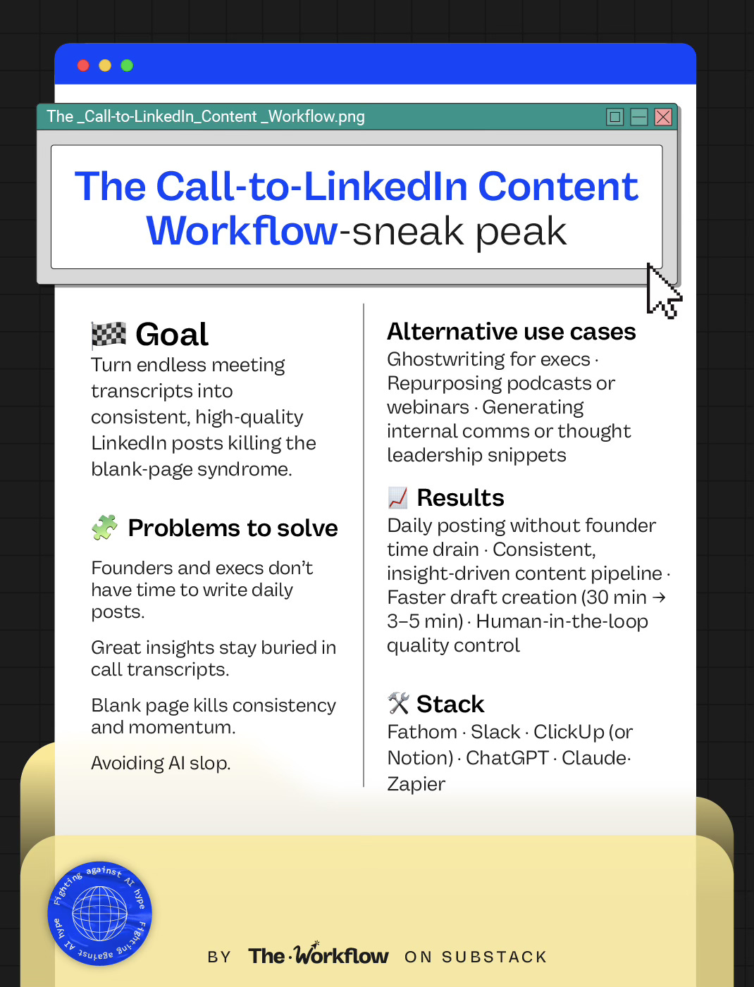 Automate LinkedIn posts from Transcripts with AI in 2025