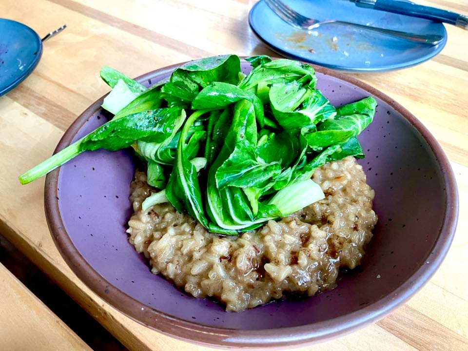 May be an image of congee and shiitake mushrooms