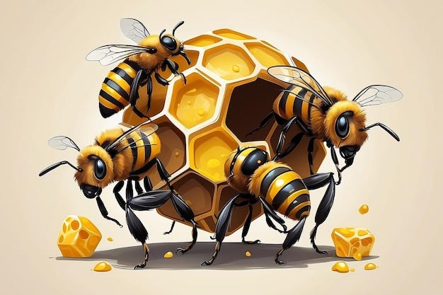 Premium Photo | Bee hive concept illustration