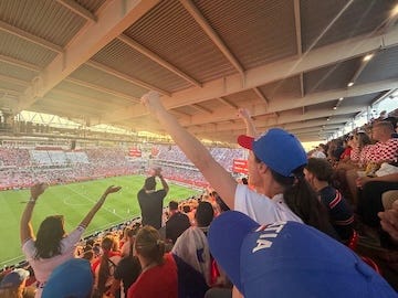 me cheering Croatia on at the World Cup