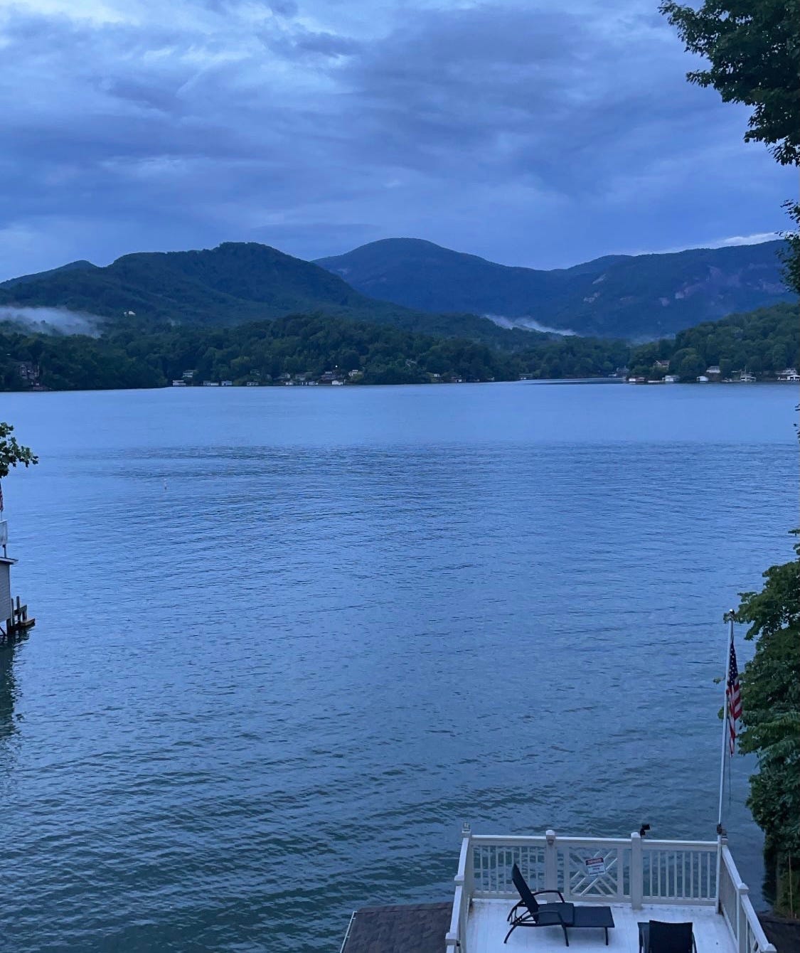 lake lure looking toward chimney rock