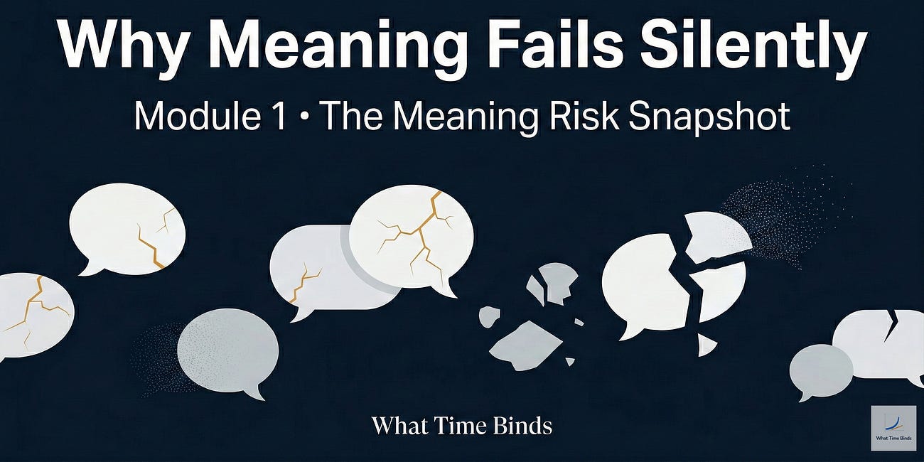 Why Meaning Fails Silently