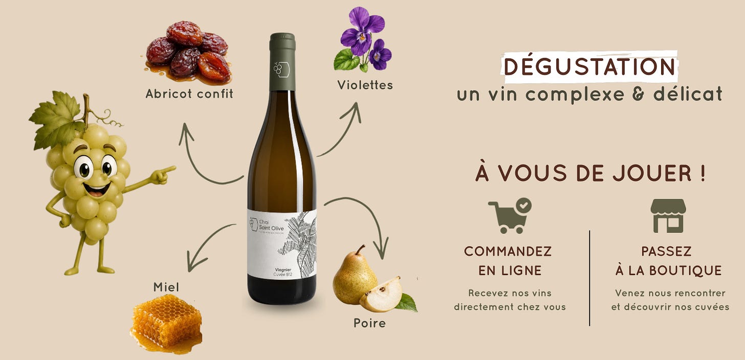 Viognier cuvée 812 du Chai Saint Olive