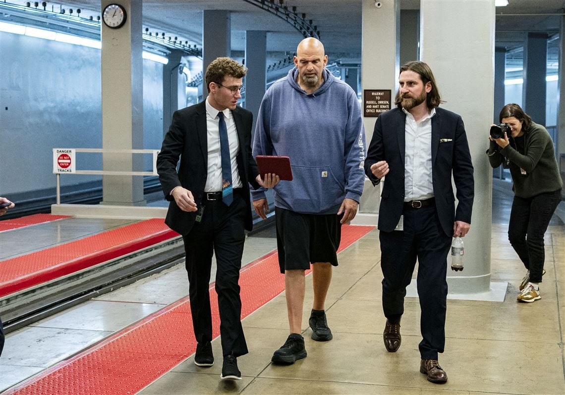 Republicans object to lettting John Fetterman wear shorts, hoodies on  Senate floor | Pittsburgh Post-Gazette