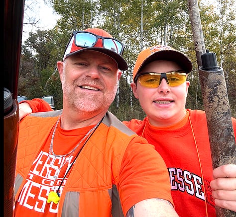 Teegan and Derek through the years, nine images from a very full photo library. Just one screen shown: A brother and a son on Facetime.