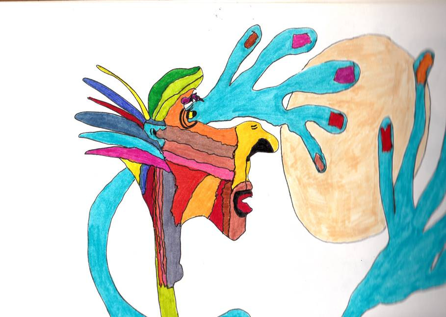 A drawing of a colorful creature

AI-generated content may be incorrect.
