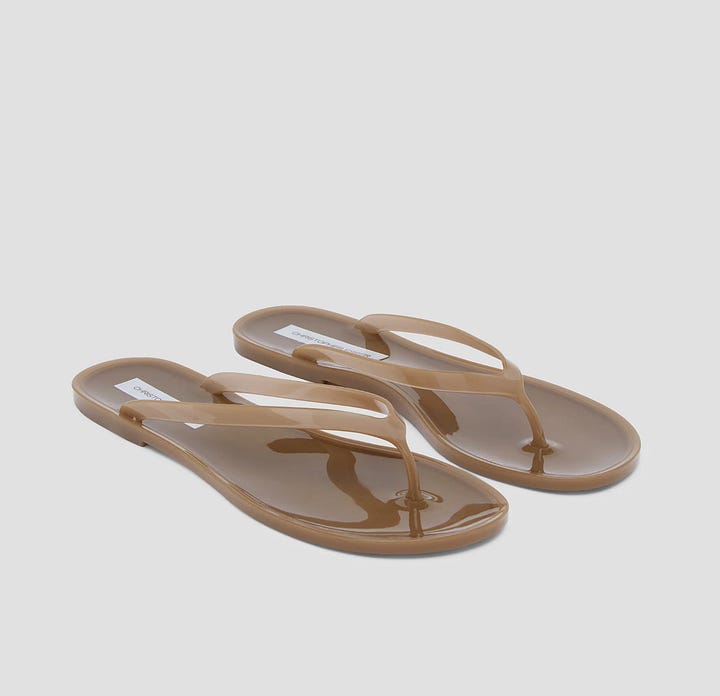 rubber thongs for summer by the beach viral and on trend