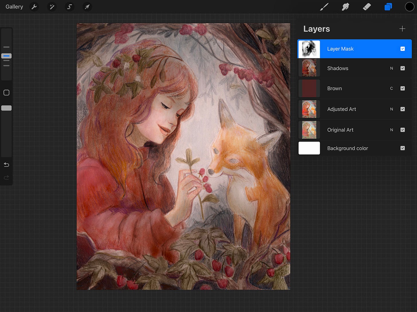 Screen shot of Procreate Screen shot of Procreate