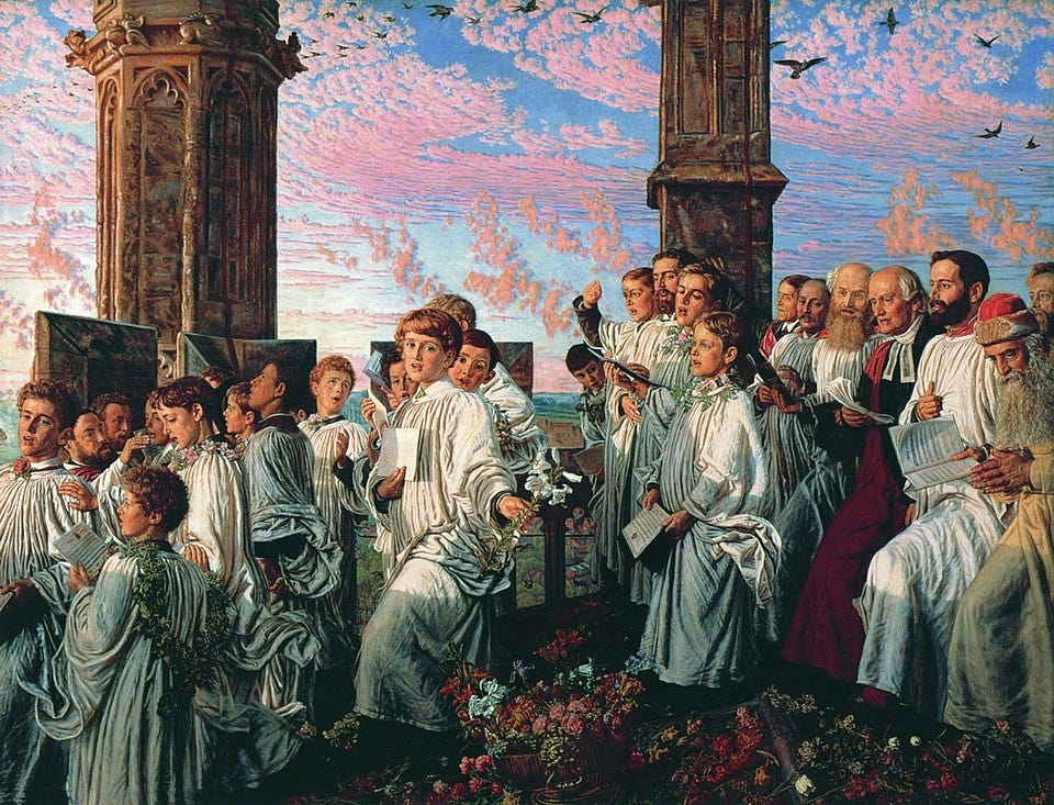 File:William Holman Hunt - May Morning on Magdalen Tower.jpg