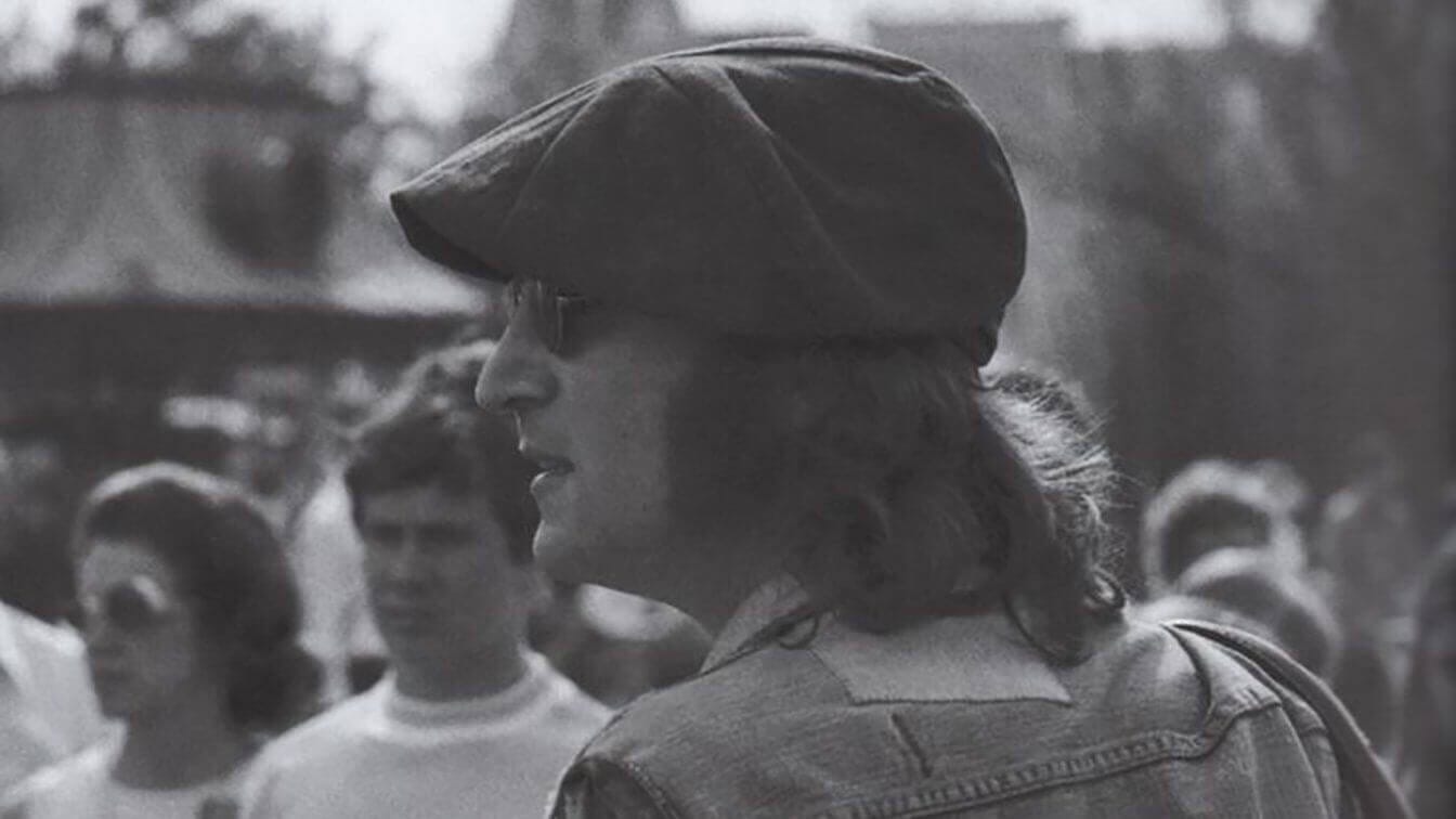 John Lennon walks around the Magic Kingdom at Walt Disney World in Lake Buena Vista, Florida