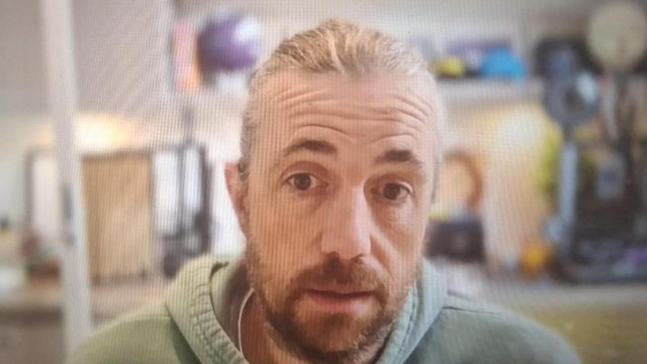 Cannon-Brookes delivering the news in a prerecorded message.