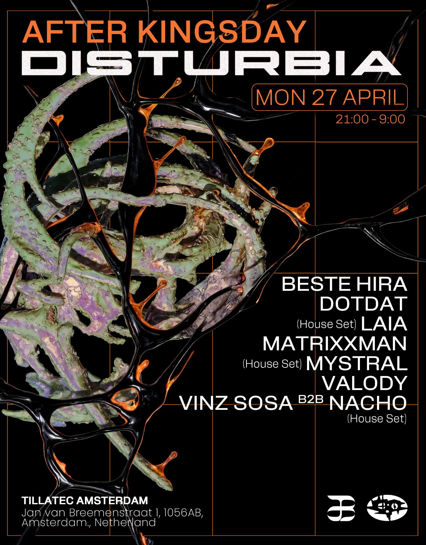Disturbia - After Kingsday - Flyer voorkant