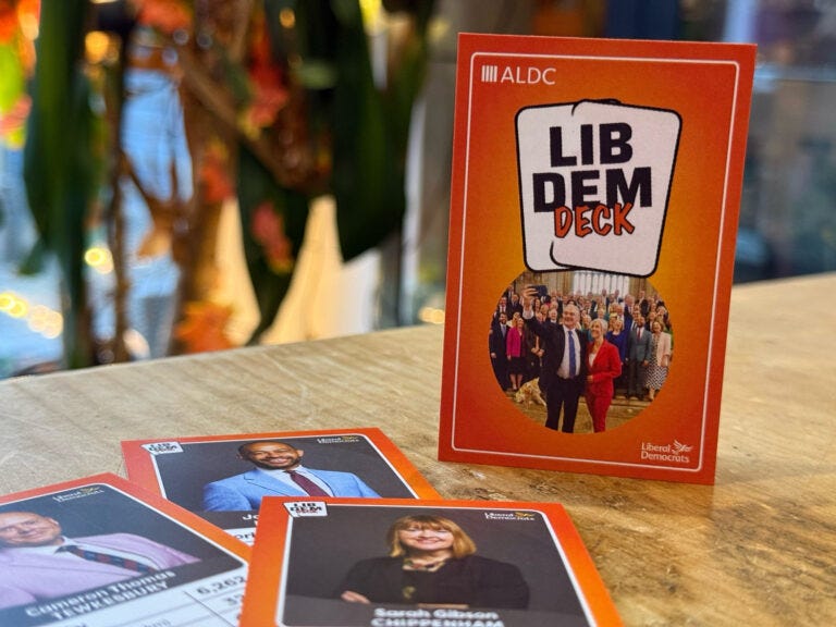 Lib Dem MP playing cards