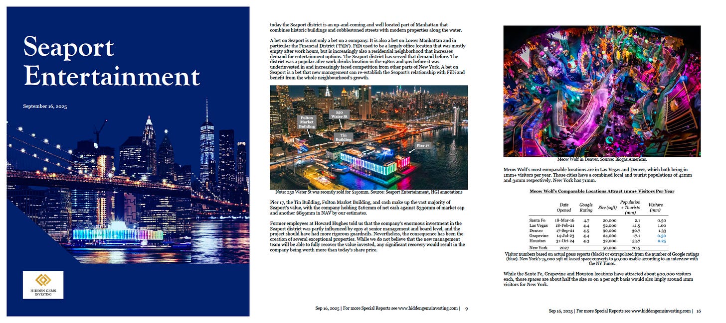 Writeup on Seaport Entertainment (SEG): Valuation, Investment thesis, Earnings estimates