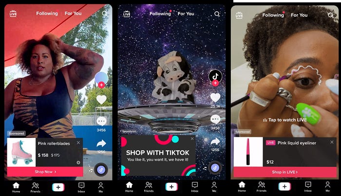 Anúncios de compras do TikTok