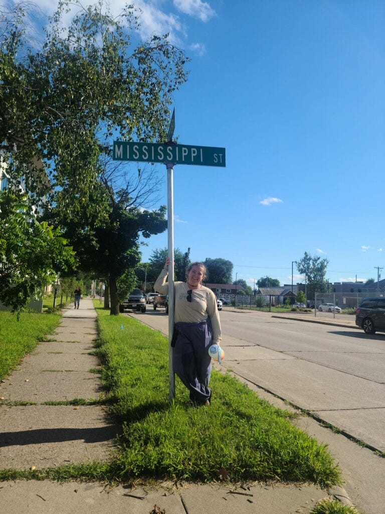 For added confusion, this road does not reach the water
