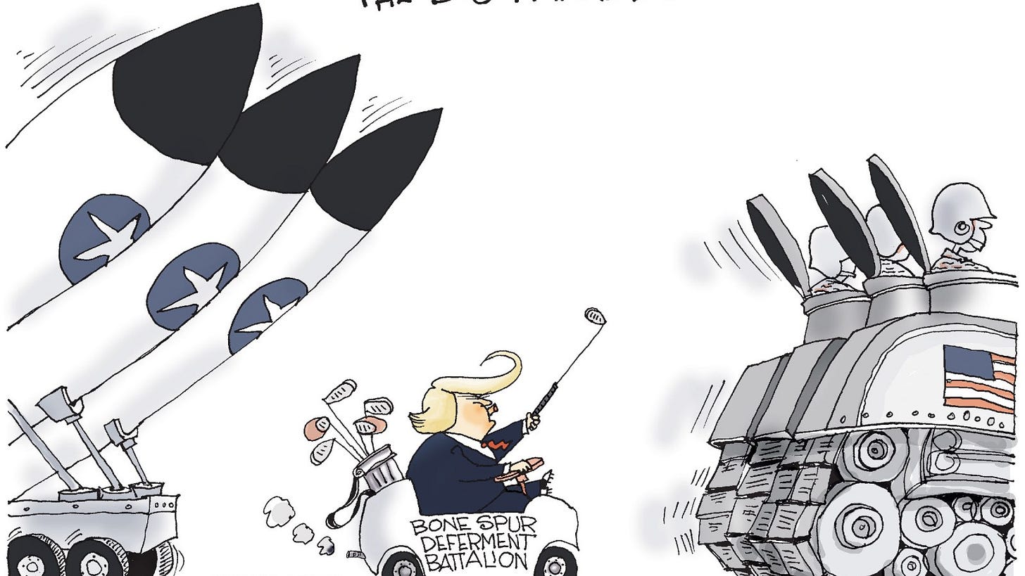 Cartoon: Trump wants a military parade Cartoon: Trump wants a military parade