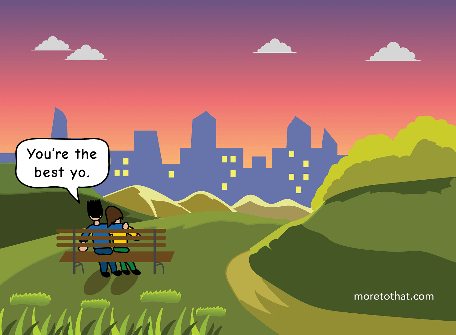 watching sunset with wife watching sunset with wife