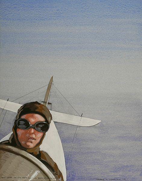What Greets the Eye When You Look Back at the Pilot, 1918 - Frank Johnston