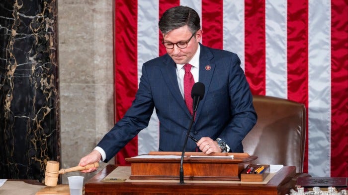Donald Trump ally Mike Johnson elected US House Speaker after weeks of  gridlock