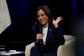 Vice President Kamala Harris talks ...