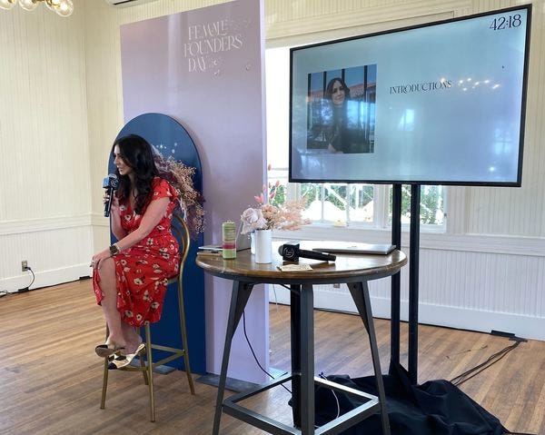 Deena in Austin at the Female Founders Day event held by The Female Founder Collective Deena in Austin at the Female Founders Day event held by The Female Founder Collective