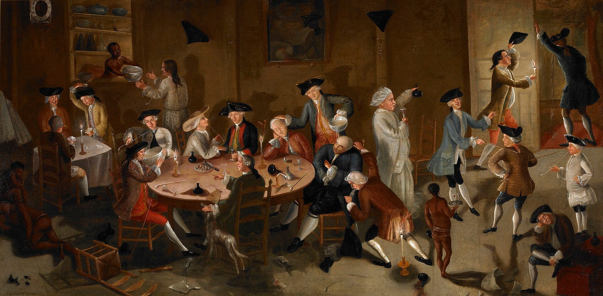 Sea Captains Carousing in Surinam, by John Greenwood, 1755