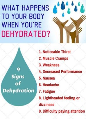 your body when dehydrated 