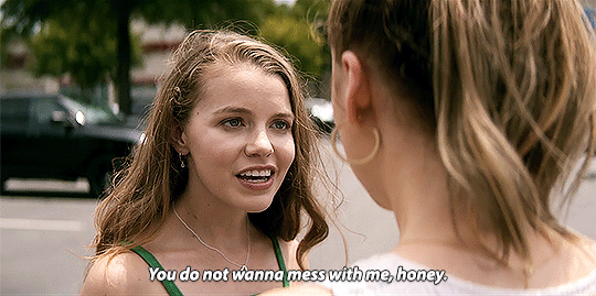 April in Teenage Bounty Hunters saying "You do not wanna mess with me, honey"