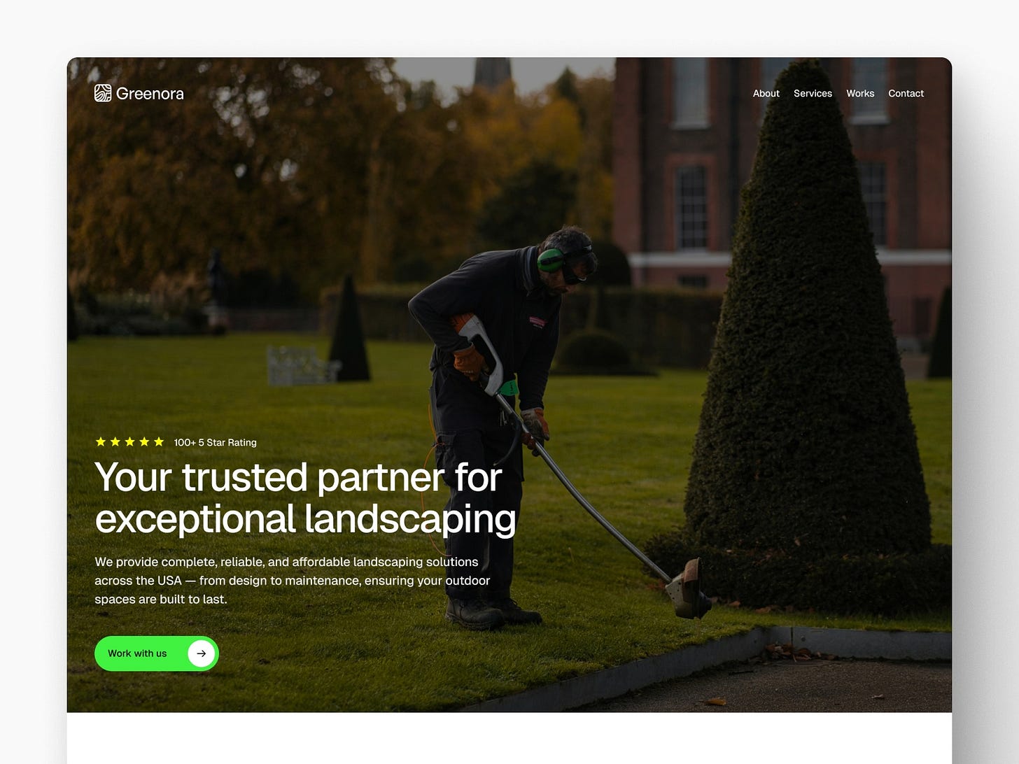 Greenora — Landscaping Framer Template